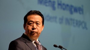 (FILES) In this file photo taken on July 4, 2017 Meng Hongwei, president of Interpol, gives an addresses at the opening of the Interpol World Congress in Singapore. An investigation into Meng Hongwei's disappearance was launched on October 5, 2018 according to a source close to the case. Meng Hongwei had not been heard since travelling to China at the end of September. / AFP PHOTO / ROSLAN RAHMAN